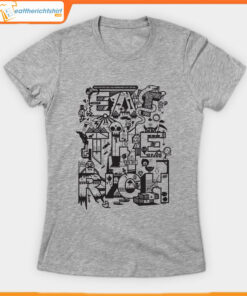 Eat the rich Female silver cream graphic tee design