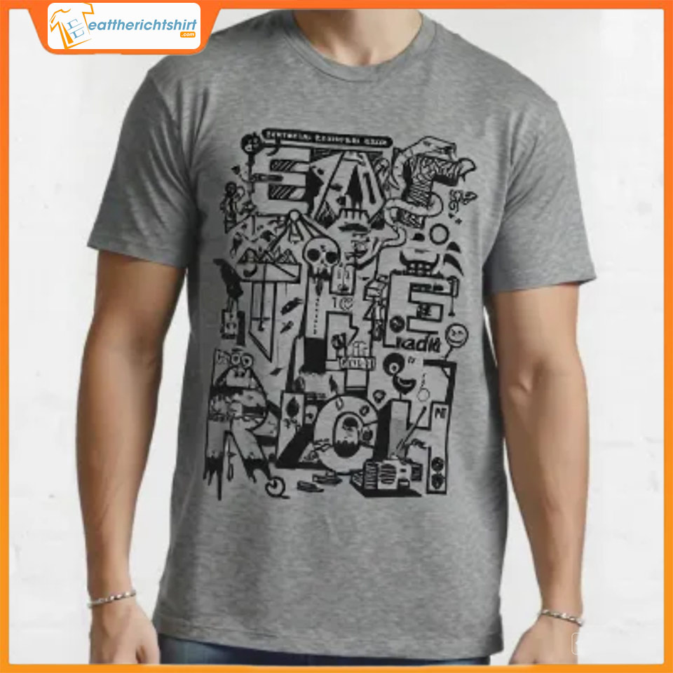 Eat the rich Men silver cream graphic tee design by humans